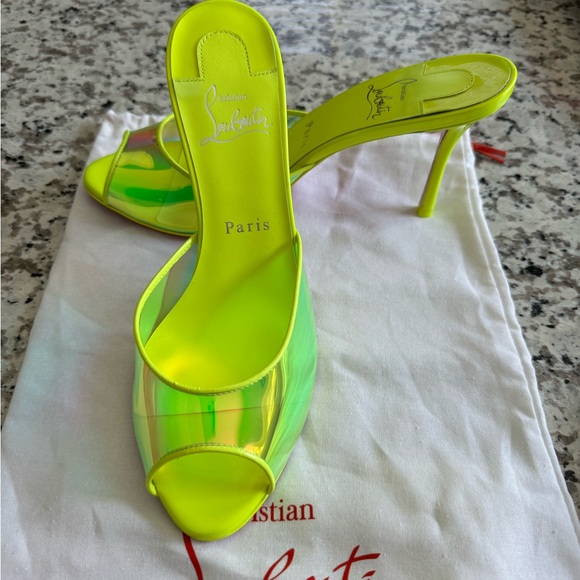 Christian Louboutin Neon Heels - Picture 3 of 5